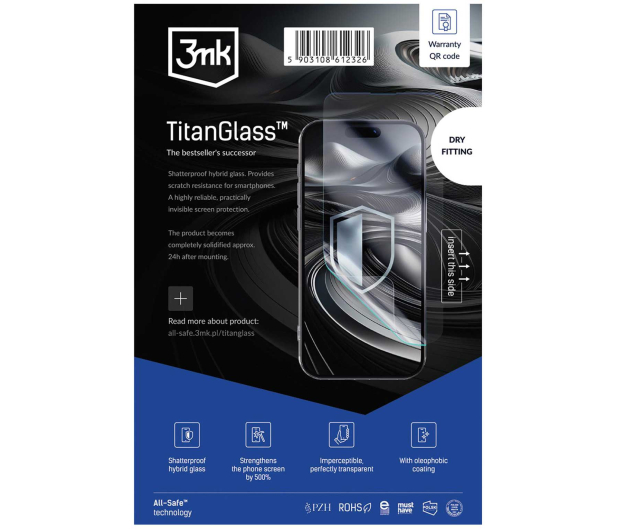 3mk Szkło Hybrydowe TitanGlass Phone - 1314509 - zdjęcie 2